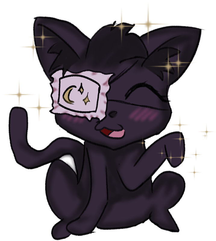 SmollDreams mascot, a cute kitty with an eyepatch